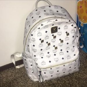 White Mcm backpack